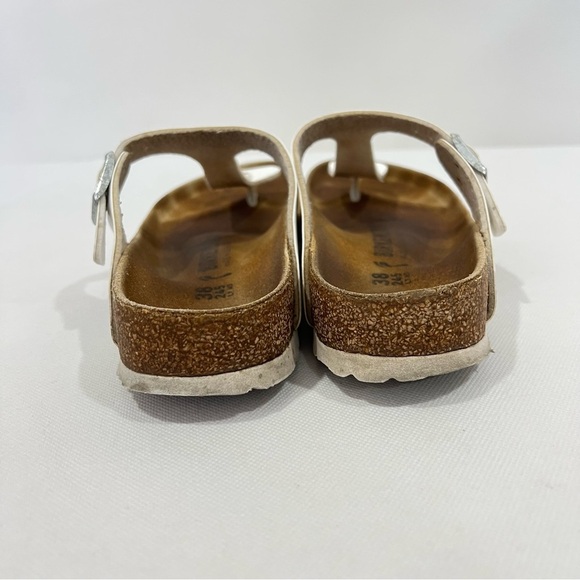 Birkenstock Gizeh Sandal White Leather Sandals Size 38 (US 7) - Picture 3 of 14